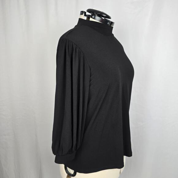 Eloquii Mock Neck Sweater Women's 14/16 Black Third Quarter Sleeve - Picture 5 of 15